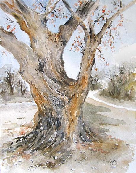 Acuarelas y explicaciones. Aniversario del blog.