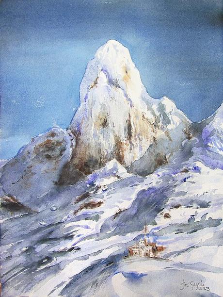 Acuarelas y explicaciones. Aniversario del blog.