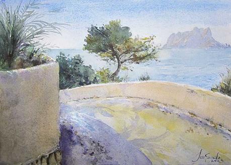 Acuarelas y explicaciones. Aniversario del blog.