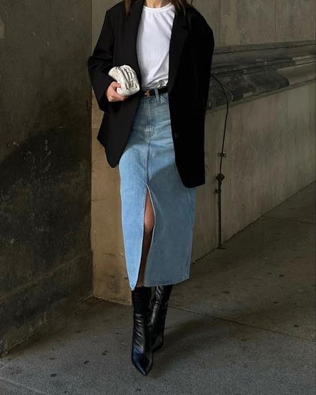 EL RETORNO DE UNA VIEJA CONOCIDA; LA FALDA MIDI VAQUERA.-