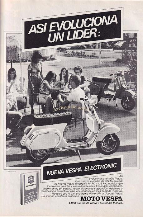 Vespa Electronic 75 PK y 125 PK fabricadas por Moto Vespa S.A. en 1983