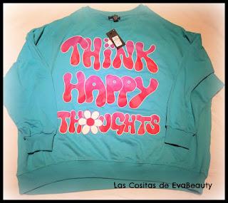 Sudadera Happy tallas grandes Primark Primark, low cost, sudadera, tallas grandes, xxl, compras, haul, blog de belleza, blogger, microinfluencers, beautyblogger, moda, ropa