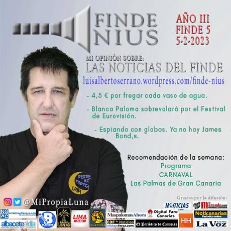 Mi opinión de la semana en FINDE NIUS (año 3 – finde 5) Mi opinión de la semana en FINDE NIUS (año 3 – finde 5)