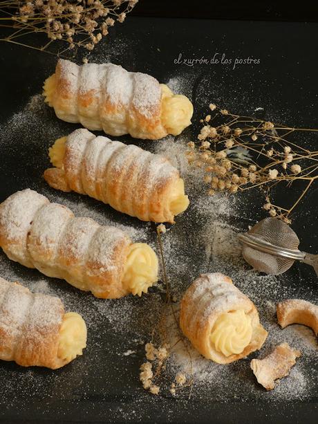 Petisús y Cañas de Crema Pastelera