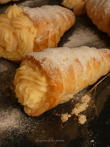 Petisús y Cañas de Crema Pastelera
