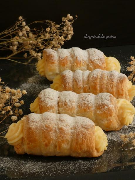 Petisús y Cañas de Crema Pastelera