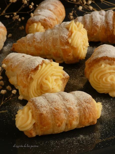 Petisús y Cañas de Crema Pastelera