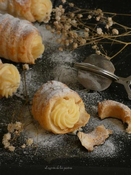Petisús y Cañas de Crema Pastelera
