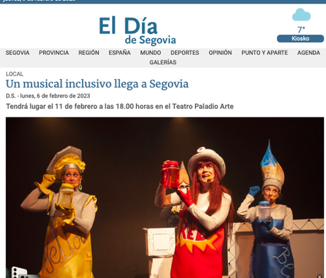Un musical inclusivo llega a Segovia, Manu Medina