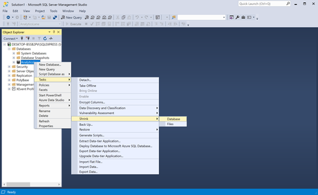 Reducir el tamaño en SQL Server de una base de datos Reducir el tamaño en SQL Server de una base de datos