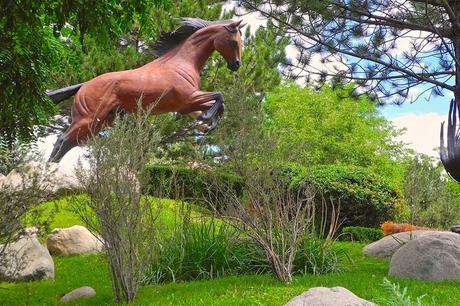 Uno de los ocho caballos de la exposición 