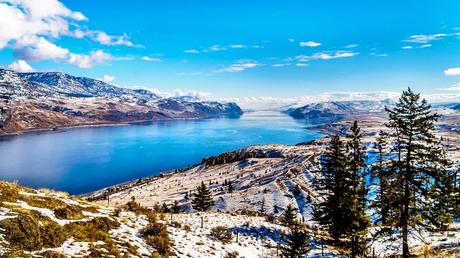 Lago Kamloops en invierno