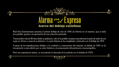 Análisis Blu-ray: Alarma en el expreso (Reel One)