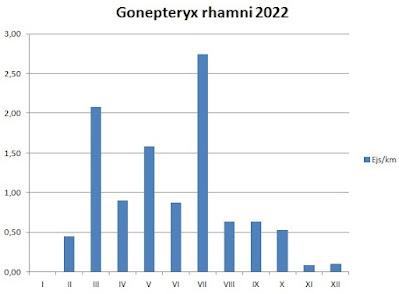 Mariposas cleopatra y limonera, fenología en 2022