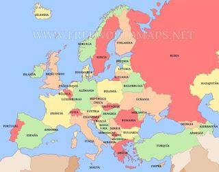 Mapa de Europa Cuarto B de Humanidades y Quinto A de Economía