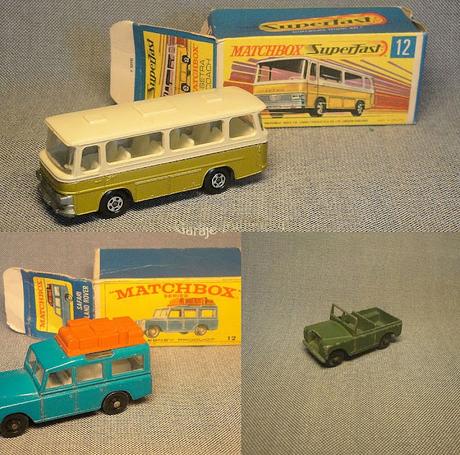 Land Rover Serie II, Land Rover Safari y Setra S80 de Matchbox