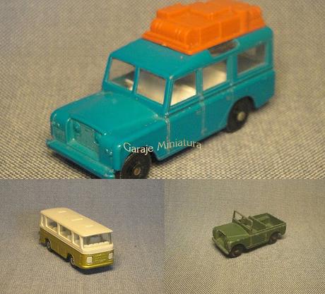 Land Rover Serie II, Land Rover Safari y Setra S80 de Matchbox