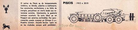 Signos del zodíaco de automovilistas de la revista Parabrisas de 1963