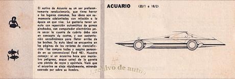 Signos del zodíaco de automovilistas de la revista Parabrisas de 1963