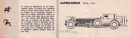 Signos del zodíaco de automovilistas de la revista Parabrisas de 1963