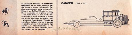 Signos del zodíaco de automovilistas de la revista Parabrisas de 1963
