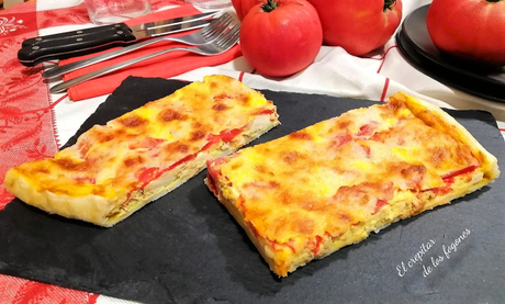 TARTA DE ATÚN Y TOMATE CON MOSTAZA