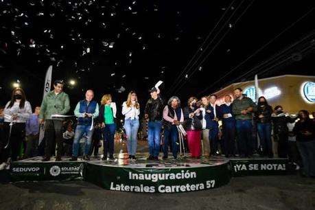 Entrega Ricardo Gallardo modernización de la lateral de Carretera Matehuala