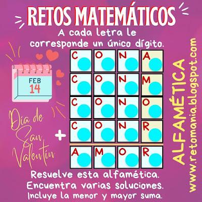 Criptoaritmética, Criptoaritmetica, Criptograma, Criptosuma, Alfamética, Alfametica, Alfametik, Desafío matemático, Desafíos matemáticos, Reto matemático, Retos matemáticos, Problema matemático, Problemas matemáticos, Juegos de lógica, Juegos de ingenio, Acertijos, Suma de letras, Suma de palabras