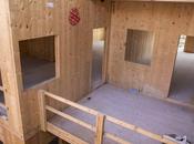 Comenzó construcción viviendas madera para alquiler social