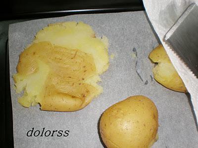 Patatas aplastadas dos texturas  (Olla Rápida)