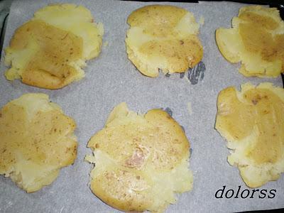 Patatas aplastadas dos texturas  (Olla Rápida)