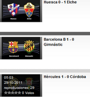 VIDEO RESUMENES PARTIDOS DE SEGUNDA, JORNADA 11 (30/10/2011)