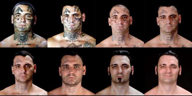 Sacarse el odio: borró de su piel su pasado skinhead