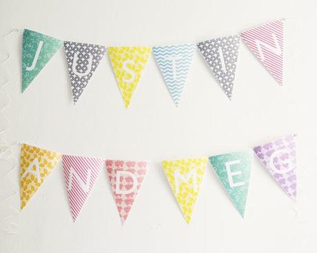 printable alphabet bunting flags free download wedding template for Ruffled