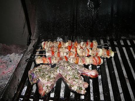 Brochette de pollo al estilo armenio