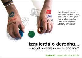 Ni cara “A” ( la del PSOE ), ni cara “B” ( la del PP );  lo que queremos es ... CAMBIAR DE DISCO (el del sistema, el bipartidismo)