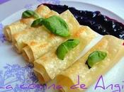 Canelones queso nueces salsa arándanos