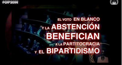 #Anonymous. Operación 20N. Contra el bipartidismo