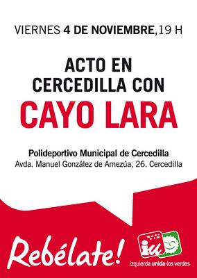 Acto con Cayo Lara en Cercedilla