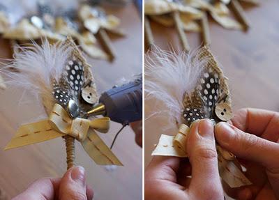 Tutorial: Boutonnieres de arpillería para el novio