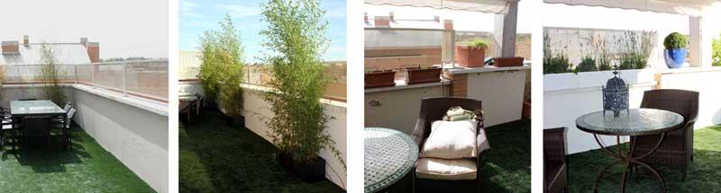 Antes y después: jardin en ático