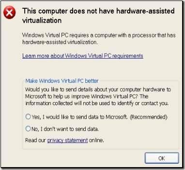 Tiene tu PC con Windows soporte para Virtualización?
