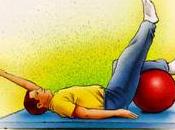 Ejercicios estabilización lumbar alineación pelota fitness