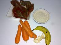 Capazos de ternera a la cubana y compota de zanahoria