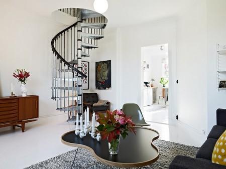 suelos de madera negros suelos de madera blancos suelo damero blanco negro baño sofá de ikea sillas eames papel de pared de árboles muebles de ikea muebles de diseño mecedora eames sin brazos escalera de caracol dibujos en las paredes cómoda estilo clásico danés años 50 cocinas modernas cocinas industriales cocinas grises y blancas cocinas de ikea cama tatami alfombra jarapa 