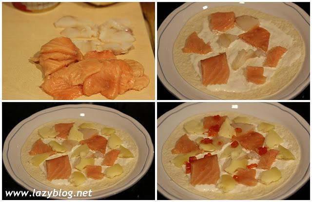 Flautas de salmón y rape