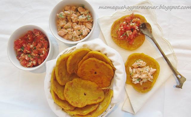 SOPAIPILLAS CON CEVICHE Y PEBRE