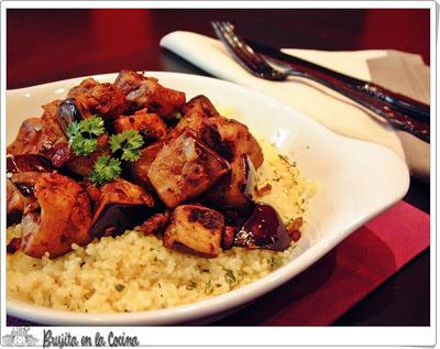 Berenjena marroquí con cous-cous
