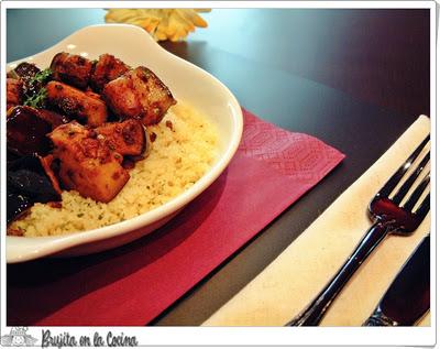 Berenjena marroquí con cous-cous