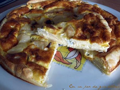 Quiche de pera y queso azul Quiche de pera y queso azul